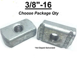 3/8"-16 Hot Dipped Galvanized Strut Nuts NO Spring Unistrut Channel