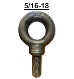 5/16"-18 x 1.12" Thread Lifting Eye Bolt Eyebolt Forged Black USA Domestic
