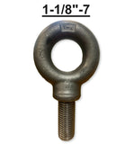 1-1/8"-7 x 2.75" Thread Lifting Eye Bolt Eyebolt Forged Black USA Domestic