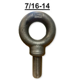 7/16"-14 x 1.38" Thread Lifting Eye Bolt Eyebolt Forged Black USA Domestic