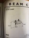 1-5/8" U-Bolt Beam Clamps for Unistrut / B-Line Channel #4828 P2785