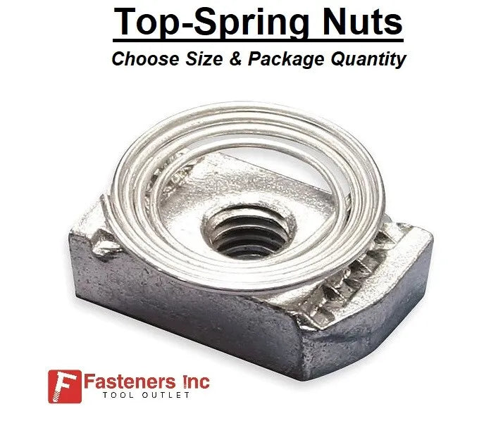 Top Coil Spring Nuts for Unistrut Channel Choose Size & Pkg Qty Standa ...