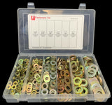 425 Piece Grade 8 SAE Extra Thick Heavy Duty Flat Washer Assortment Kit 6 Sizes