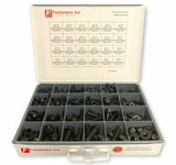 420 Pieces Grade 8 Flange / Frame Bolt & Lock Nut Assortment Kit Black Phos/Oil