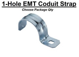 1-Hole EMT Conduit Pipe Straps Clamps 1/2" 3/4" 1"