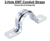 2-Hole EMT Conduit Pipe Straps Clamps 1/2" 3/4" 1" 1-1/4" 1-1/2" & 2"