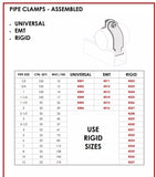 ** GRADE 316 ** Stainless Steel Strut Rigid Pipe Clamp for Unistrut Channel
