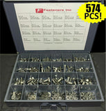 574 PCS 18-8 Stainless Steel Hex Cap Screw Bolt Nut Washer 304 Assortment Kit