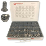487 PCS Security Hex Pin-In Stainless Steel Button Head Cap Screw Assortment Kit