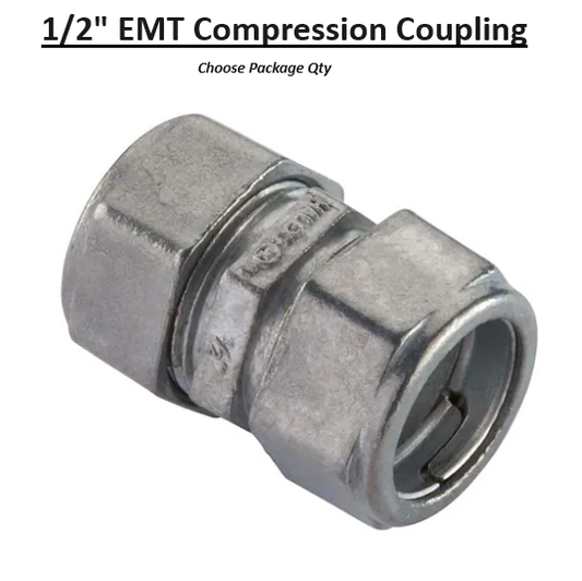 1/2" EMT Conduit UL Compression Coupling Die Cast Zinc CCP-050