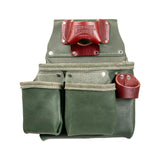 Occidental Leather G5018DB 11-Pocket Right Hand All Leather Green Pro Tool Bag
