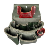 Occidental Leather G5018DB 11-Pocket Right Hand All Leather Green Pro Tool Bag