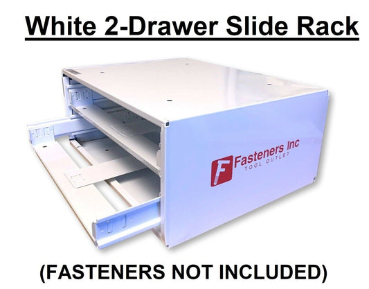 White 2 Compartment Drawer Storage For Fastener Assortment Kits