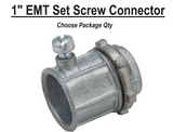 1" EMT Conduit UL Set Screw Connector Die Cast Zinc SSCN-100