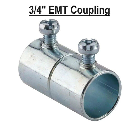 3/4" EMT Conduit UL Set Screw Coupling Coupler Zinc Steel Z-75S