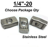 1/4"-20 Stainless Steel Strut Nuts for Unistrut Channel P3006-1420