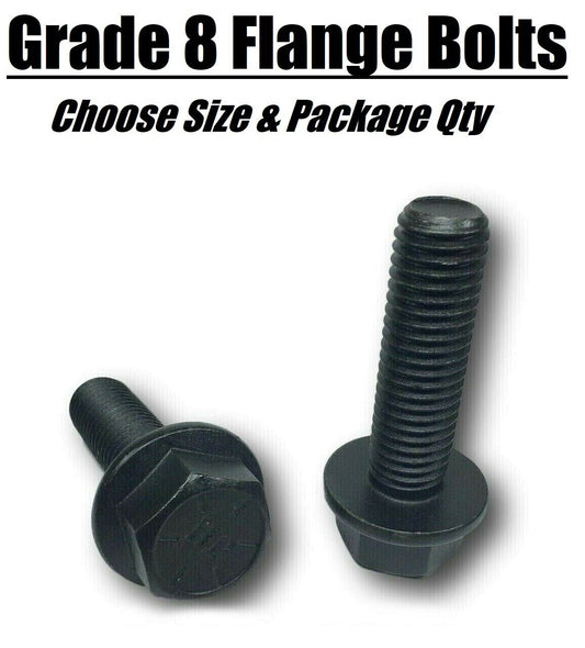 1/2"-20 x 2-1/2" Grade 8 Flange Frame Bolt Black Phosphate & Oil FINE THREAD