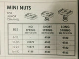 (Qty 100) #10-32 Mini Strut Nuts for 13/32 Deep Junior Unistrut Channel