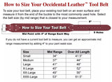 USA Occidental Leather B5002 Black 2" Leather Work Belt - (Choose Size)