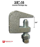 3/8"-16 Threaded Rod Zinc Plated Universal Top 3/4" Throat Beam Clamp