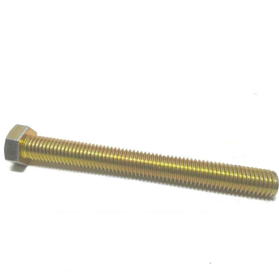 1/2"-13 x 8" Hex Tap Bolt Yellow Zinc Grade 8 Cap Screw Full Thread