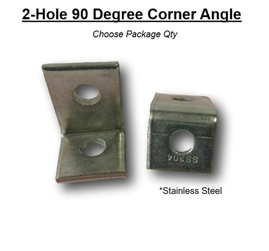 2-Hole STAINLESS STEEL 90-Degree Corner Angle Unistrut Channel P1068