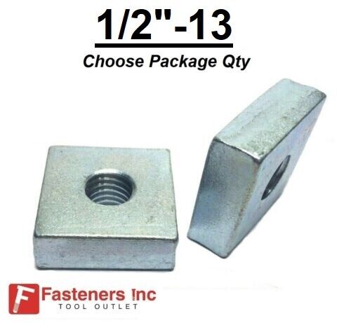 1/2"-13 X 1-1/4 X 1-1/4 Square Nuts for Unistrut Channel #4843 P1960