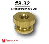 #8-32 Brass Solid Knurled Thumb Nut UNC Decorative