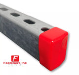 2-7/16" X 1-5/8" Red Safety End Cap Caps for Unistrut Channel Plastic / Vinyl