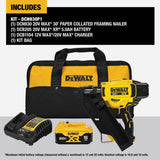DeWalt DCN930P1 20V MAX Brushless Cordless 30 Degree Paper Tape Framing Nailer Kit