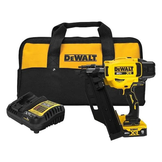 DEWALT DCN920P1 20V MAX* Brushless Cordless 21Â° Plastic Framing Nailer Kit