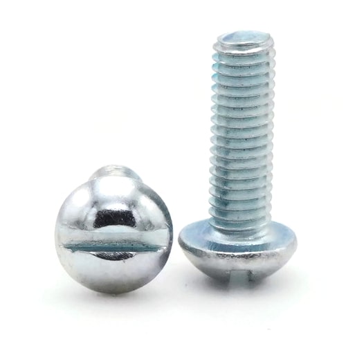 #10-32 x 3/4" Slotted Round Head Machine Screw Zinc Plated