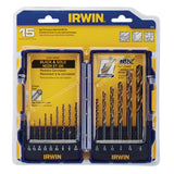 Irwin 318015 Drill Bit 15p Turbo Point Set