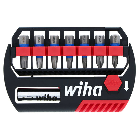 Wiha 70098 8 PIECE TERMINATORBLUE IMPACT BIT SET WITH MAGNETIC BIT HOLDER - 1 INCH BITS