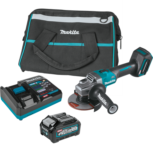 Makita GAG01M1 Makita GAG01M1 40V max XGT® Brushless Cordless 4‑1/2” / 5" Angle Grinder Kit, with Electric Brake (4.0Ah)