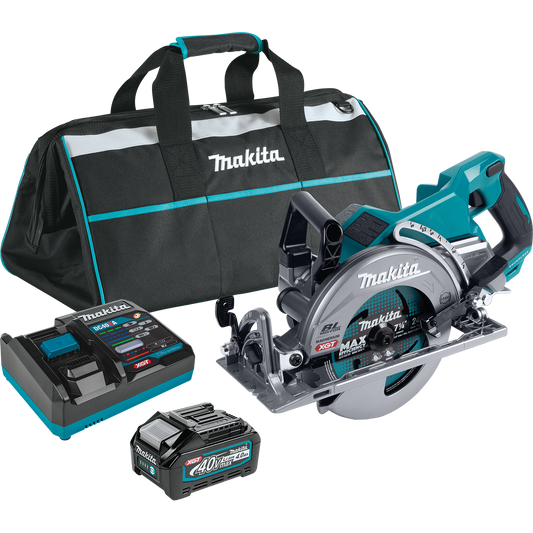 Makita GSR01M1 40V max XGT® Brushless Cordless Rear Handle 7‑1/4” Circular Saw Kit, 4.0 Ah Plus GAD01Z or GWT05Z (via e-rebate)
