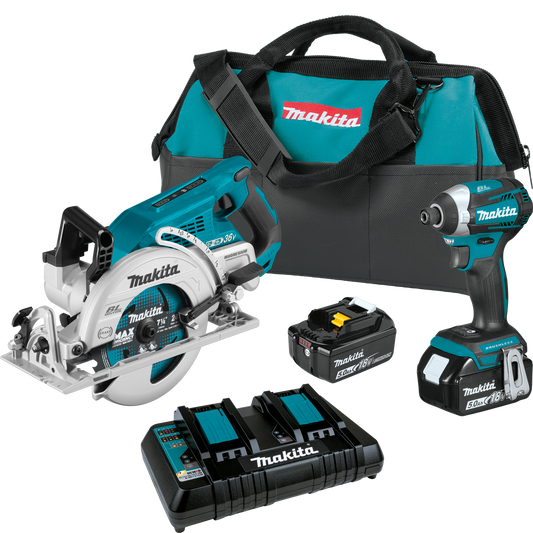 Makita XT295PT 18V LXT® Lithium‑Ion Brushless Cordless 2‑Pc. Combo Kit (5.0Ah)