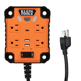 KLEIN 29601 PowerBox 1, Magnetic Mounted Power Strip with Integrated LED Lights