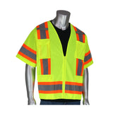 YELLOW ANSI TYPE R CLASS 3 TWO-TONE SURVEYOR ELEVEN POCKET VEST