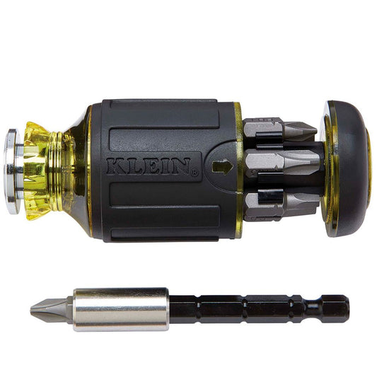 KLEIN 32308 8-in-1 Multi-Bit Adjustable Length Stubby Screwdriver