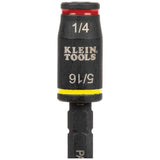 KLEIN 32767 3-in-1 Impact Flip Socket, 1/4-Inch, 5/16-Inch, 5-Inch Length