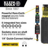 KLEIN 32900 7-in-1 Impact Flip Socket with Handle