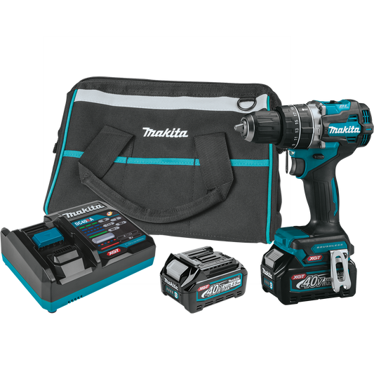 Makita GPH02D Makita GPH02D 40V max XGT® Compact Brushless Cordless 1/2" Hammer Driver‑Drill Kit (2.5Ah)