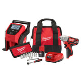 Milwaukee 2463-21RS M12 3/8 in. Impact Wrench Kit w/Inflator