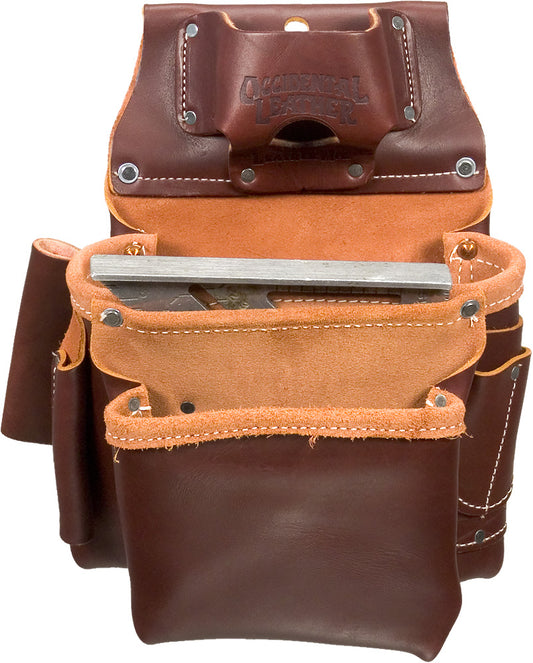 Occidental Leather 5061LH 2-Pouch General Carpentry All Leather Pro Fastener Bag