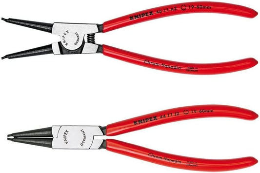KNIPEX 9K 00 80 18 US 7 1/2" 2 Pc Snap Ring Pliers Set
