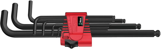 WERA Tools 05022086001 950/9 Hex-Plus 6 SB L-key set, metric, BlackLaser, 9 pieces