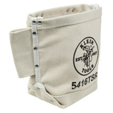 KLEIN 5416TSR Tool Bag, Bolt Bag with Drain Holes, No. 4 Canvas, 5 x 9 x 10-Inch