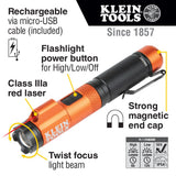 KLEIN 56040 Rechargeable Focus Flashlight with Laser
