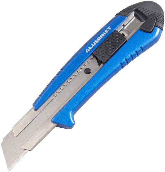 TAJIMA AC-700B Rock Hard Aluminist?? Utility Knife  - 1" 7-Point Rock Hard Magazine Snap Blade Box Cutter w/ Auto Lock & 3 Rock Hard Blades